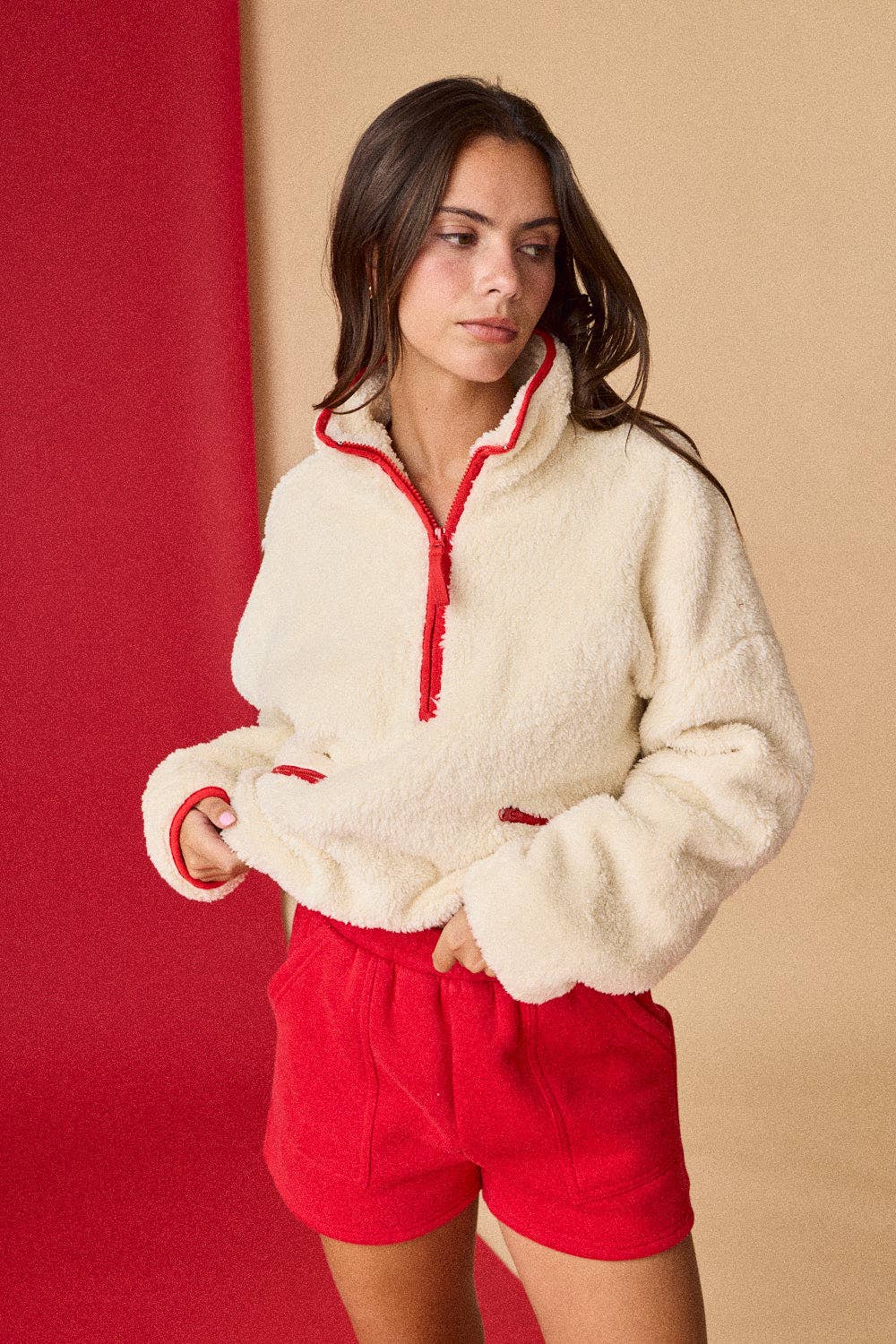 Joy Half Zip Pullover Top