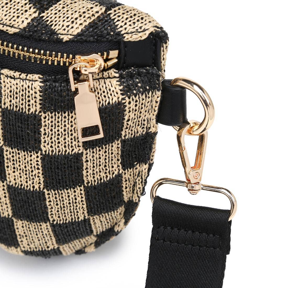Gizelle Large Checker Belt Bag