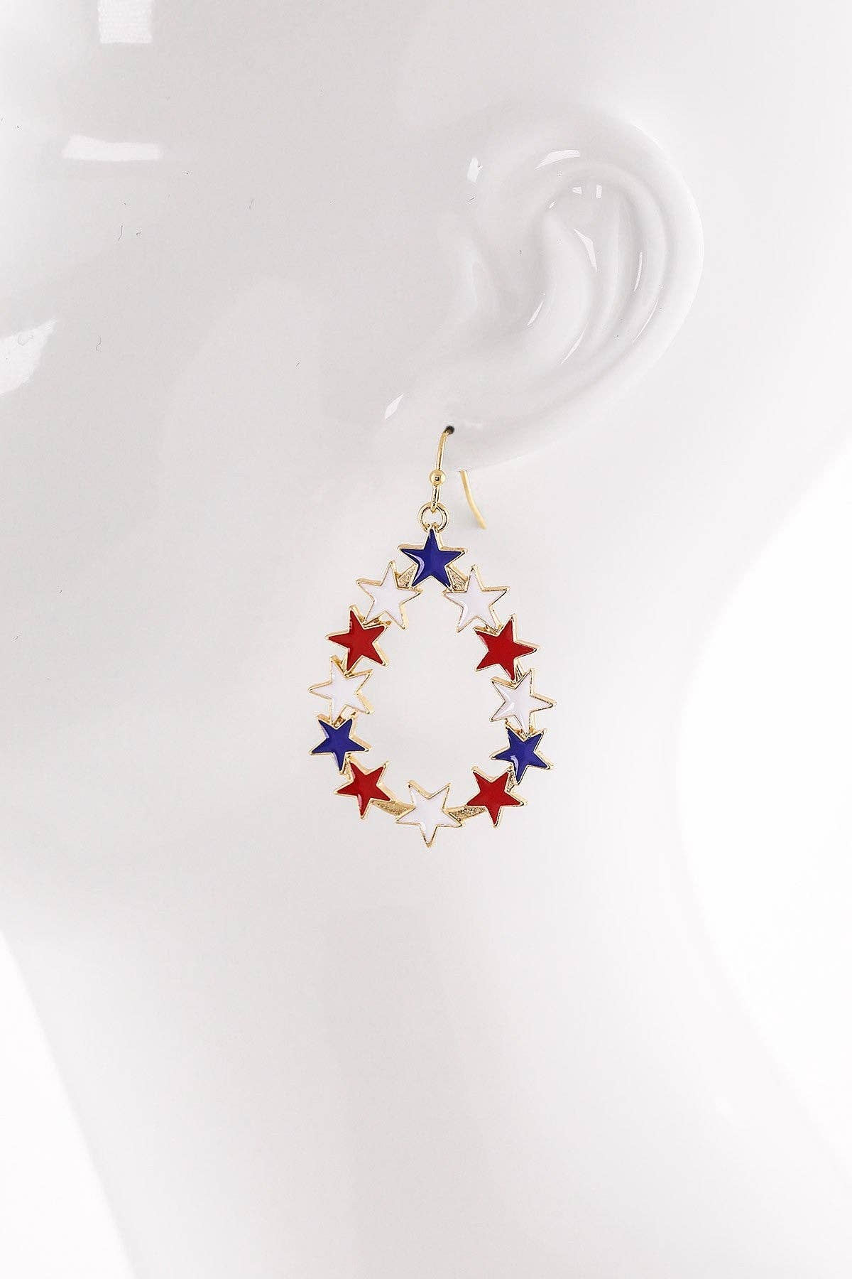 USA Star Teardrop Earrings