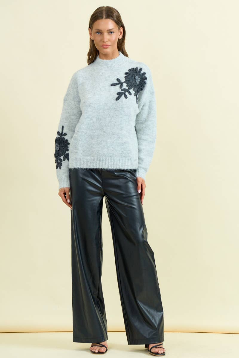 Gainor Floral Applique Sweater -In stores 10/10!