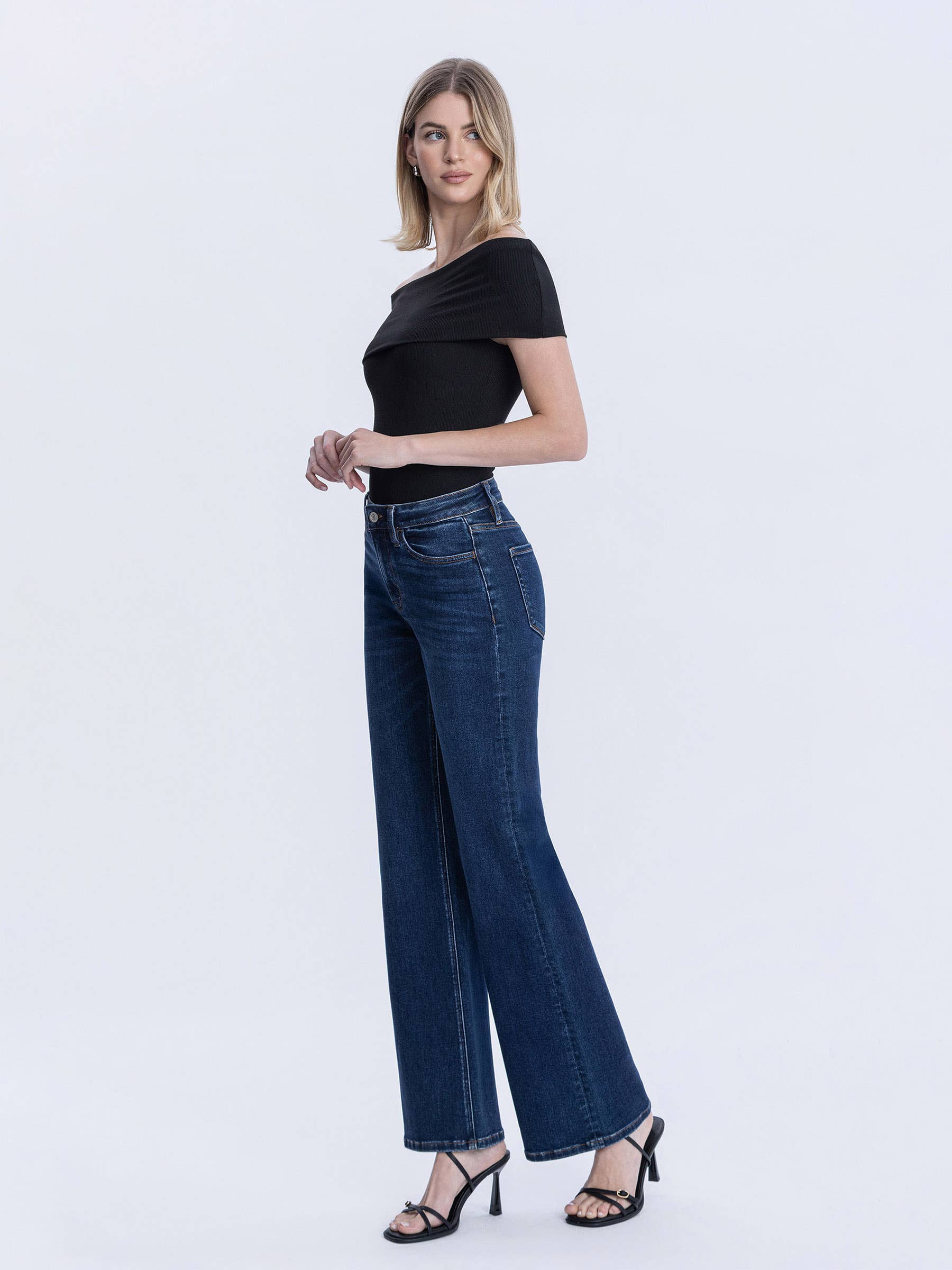 Vervet Lingering High Rise Dark Wash Vintage Flare Jeans