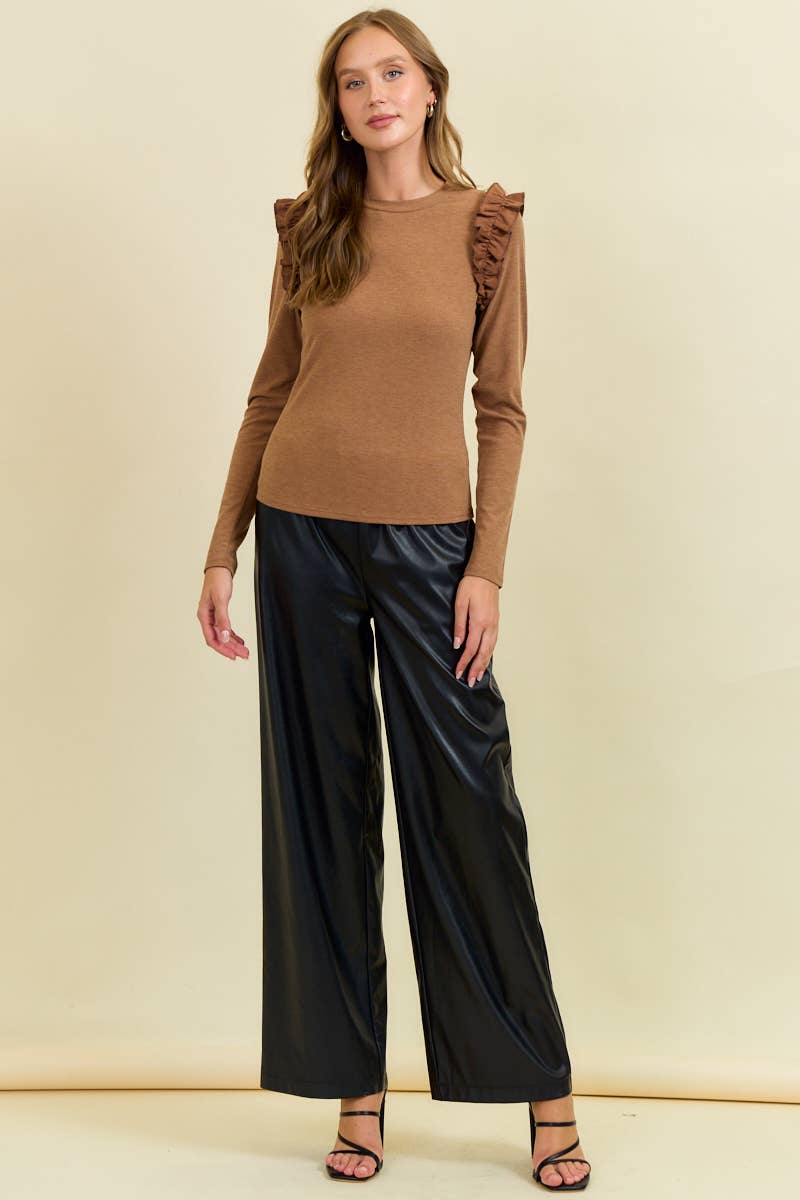 Lerner Ruffle Shoulder Top