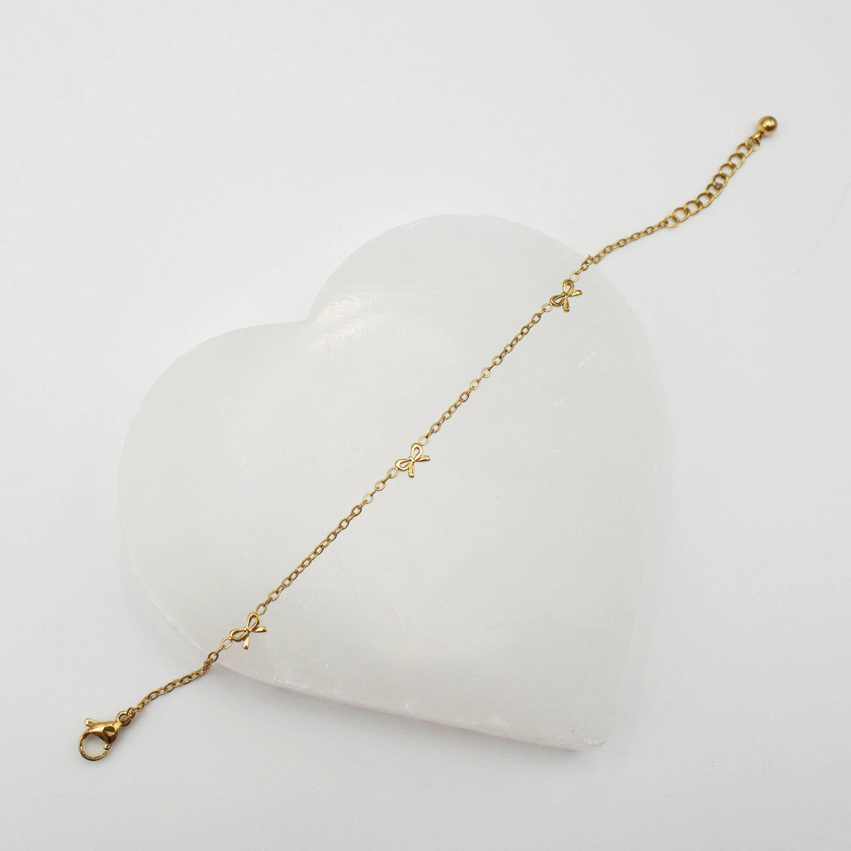 Drex 14K Gold Stainless Steel Bow Chain Bracelet