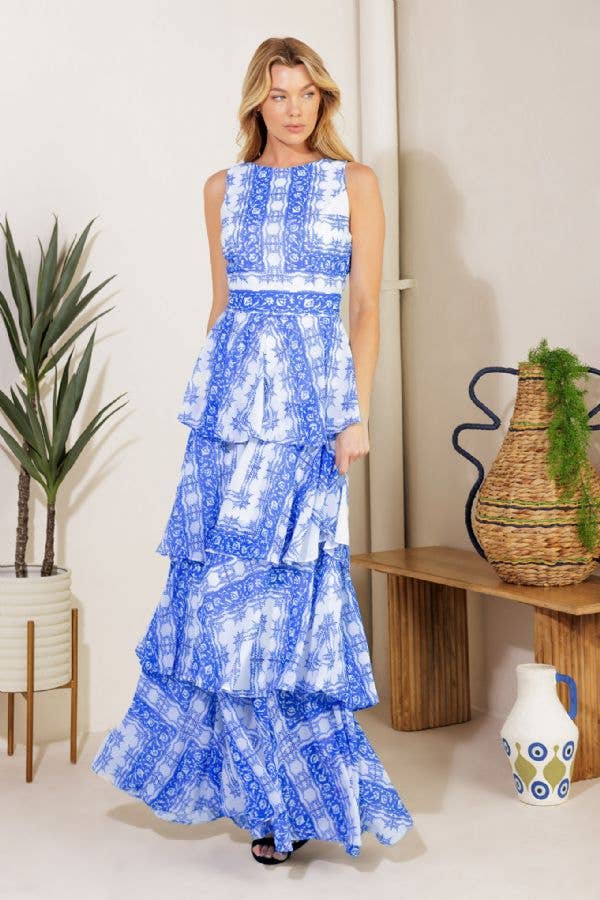 Stiler Print Maxi Dress FINAL SALE