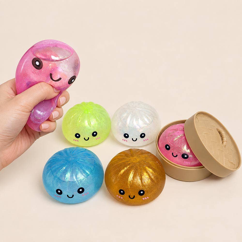 Cute Glitter Dumpling Squishy Stress Relief Ball Toy