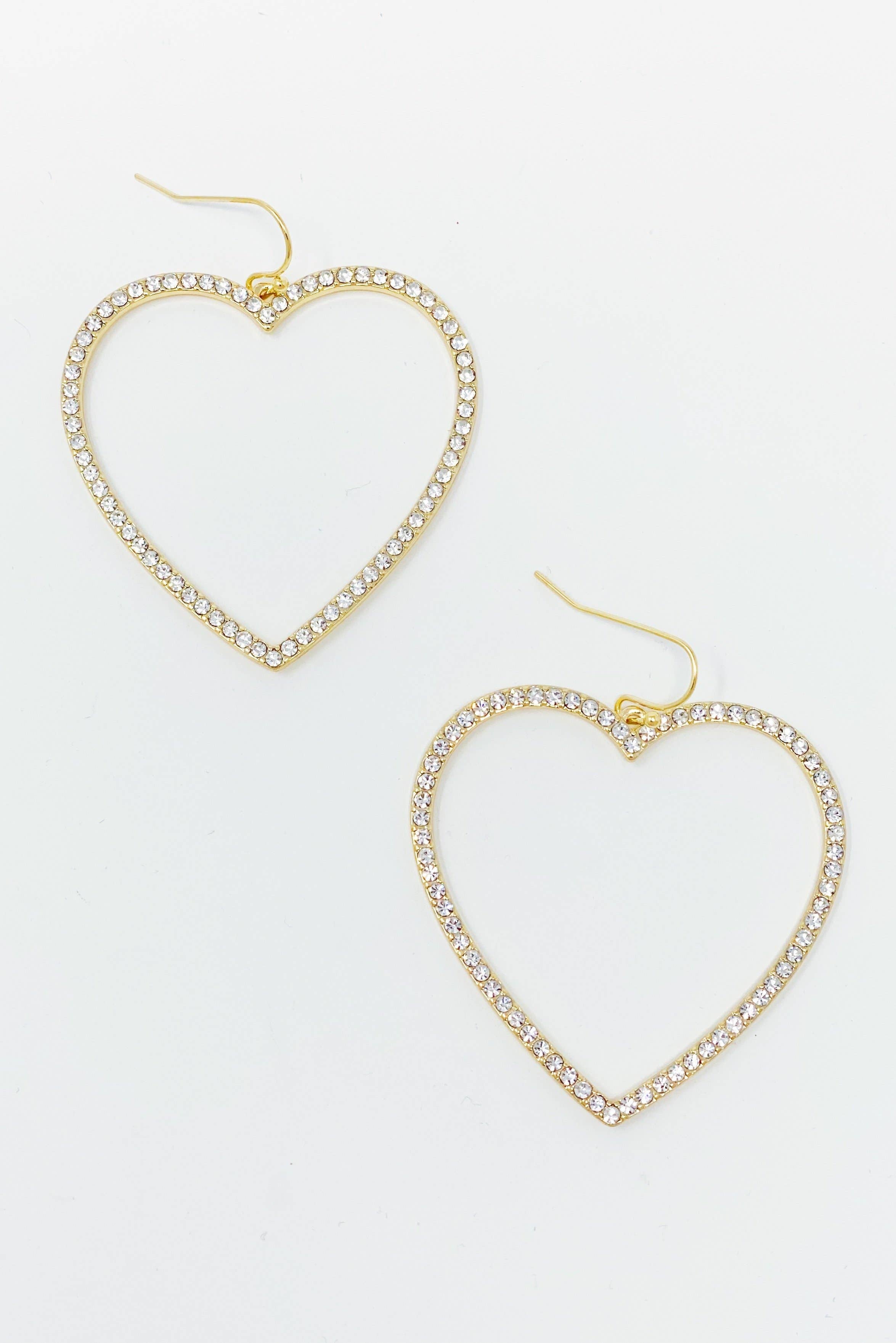 Dugan Heart Earrings, Gold