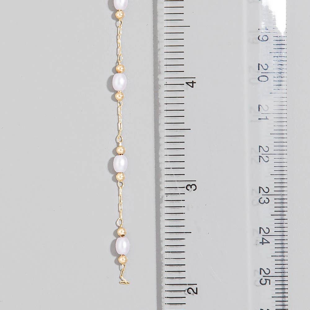Asher Pearl Station Lariat Y-Necklace