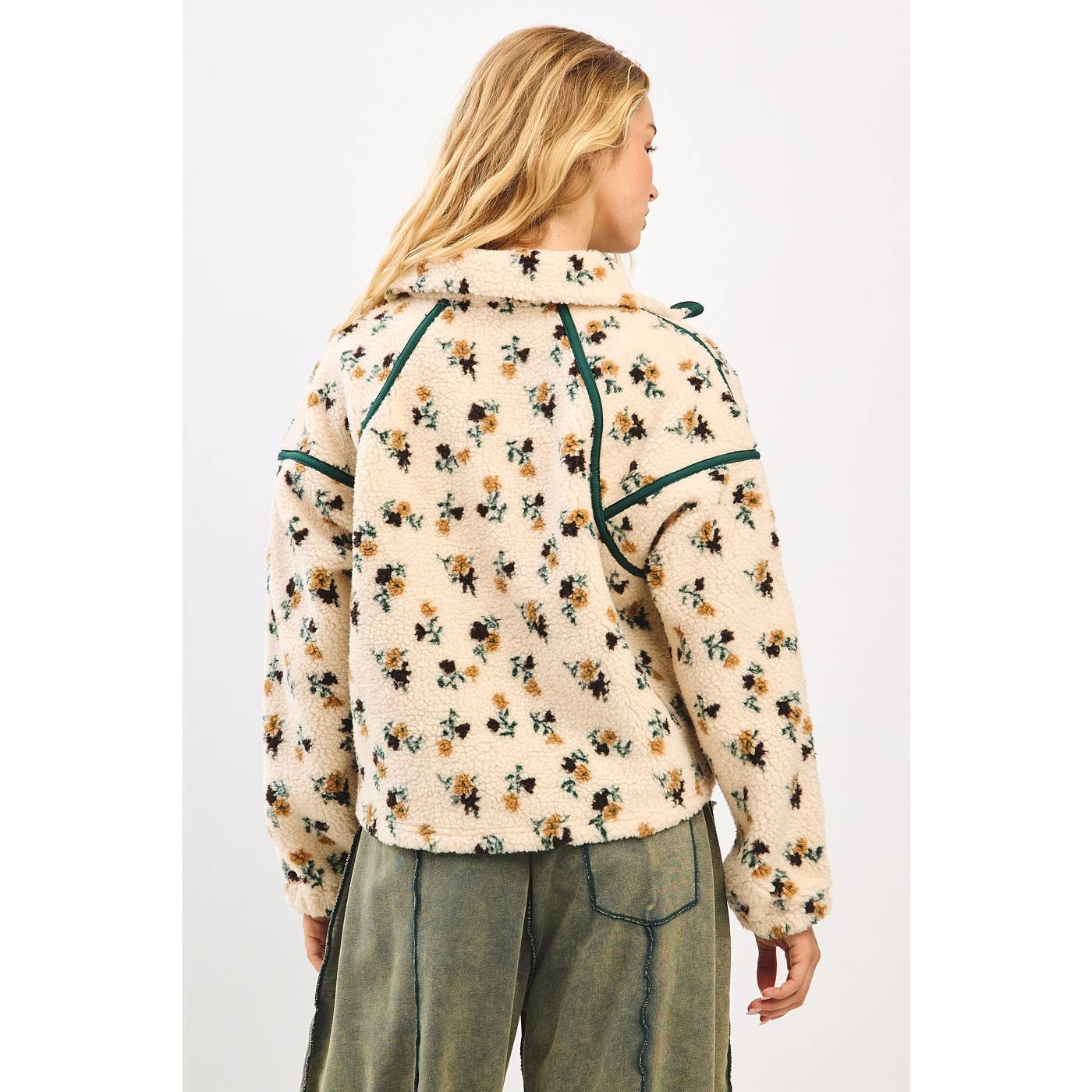 Boise Floral Fleece Zip Pullover