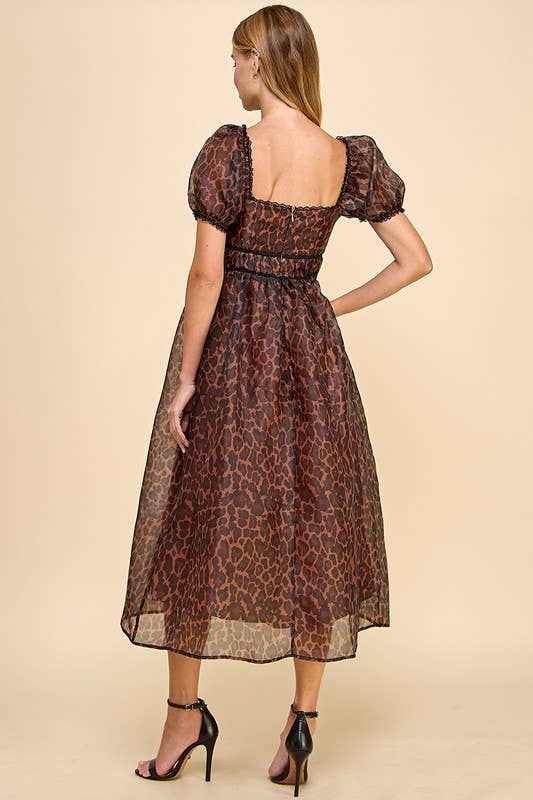 Hannah Animal Print Midi Dress FINAL SALE