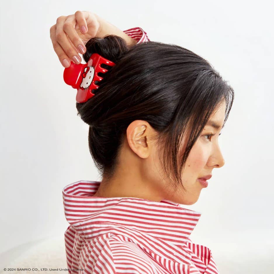 KITSCH Hello Kitty x Kitsch Recycled Puffy Claw Clip- Kitty Face