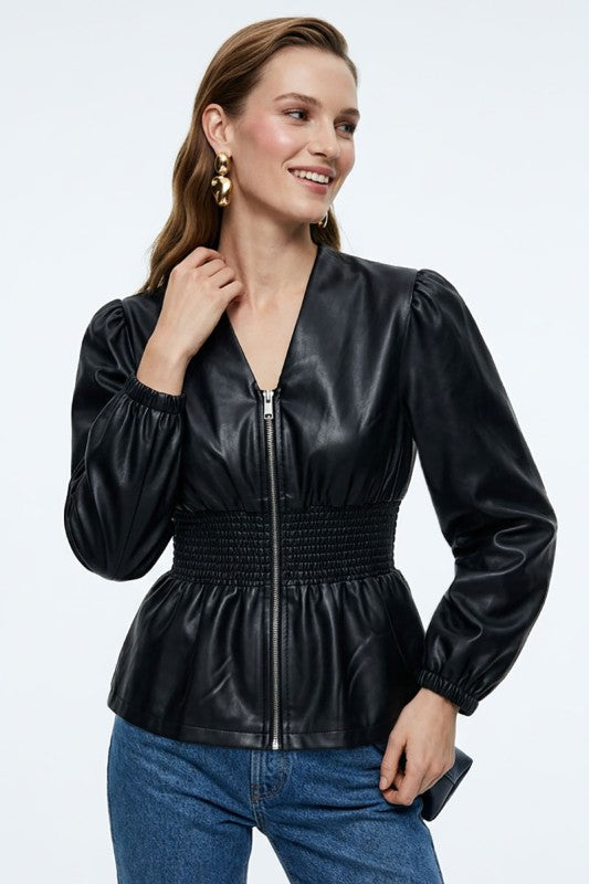 Easton Faux Leather Top