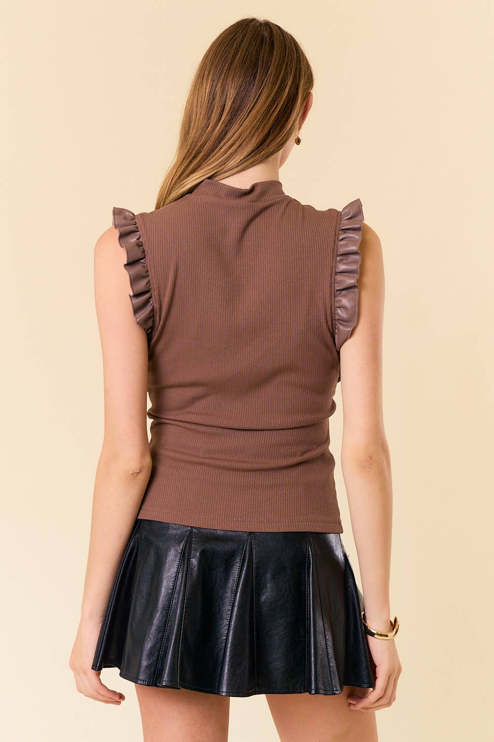 Mayer Mocha Ruffle Tank
