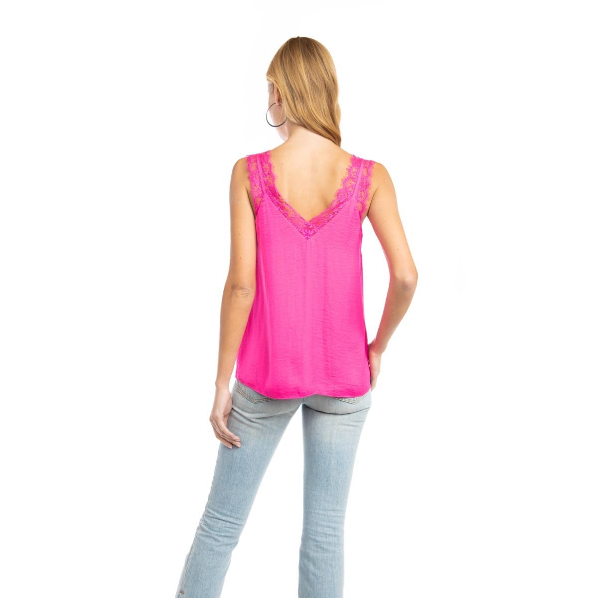 Beacon Cami With Eyelash Lace Tank