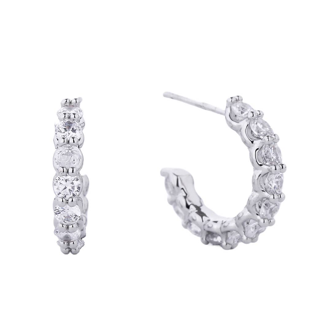 Nick 14K Gold-Dipped CZ Cubic Post Earring