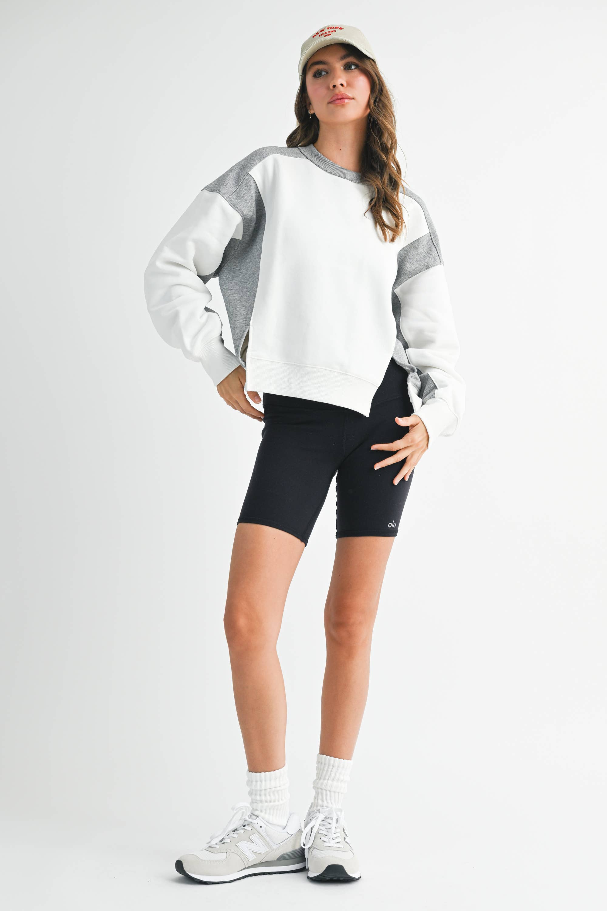 Tia Colorblock Terry Pullover Top FINAL SALE