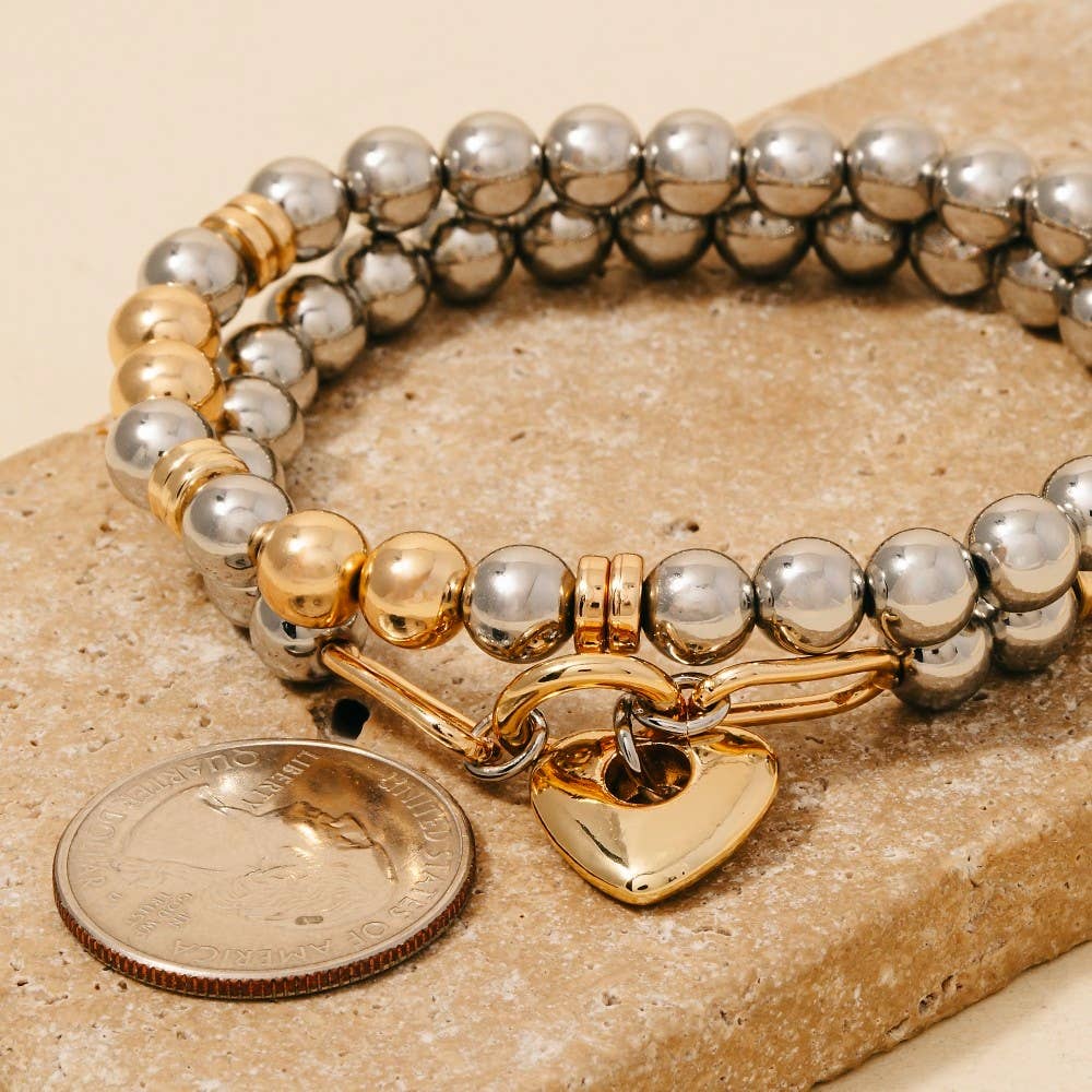 Feder Heart Charm Bracelet Set