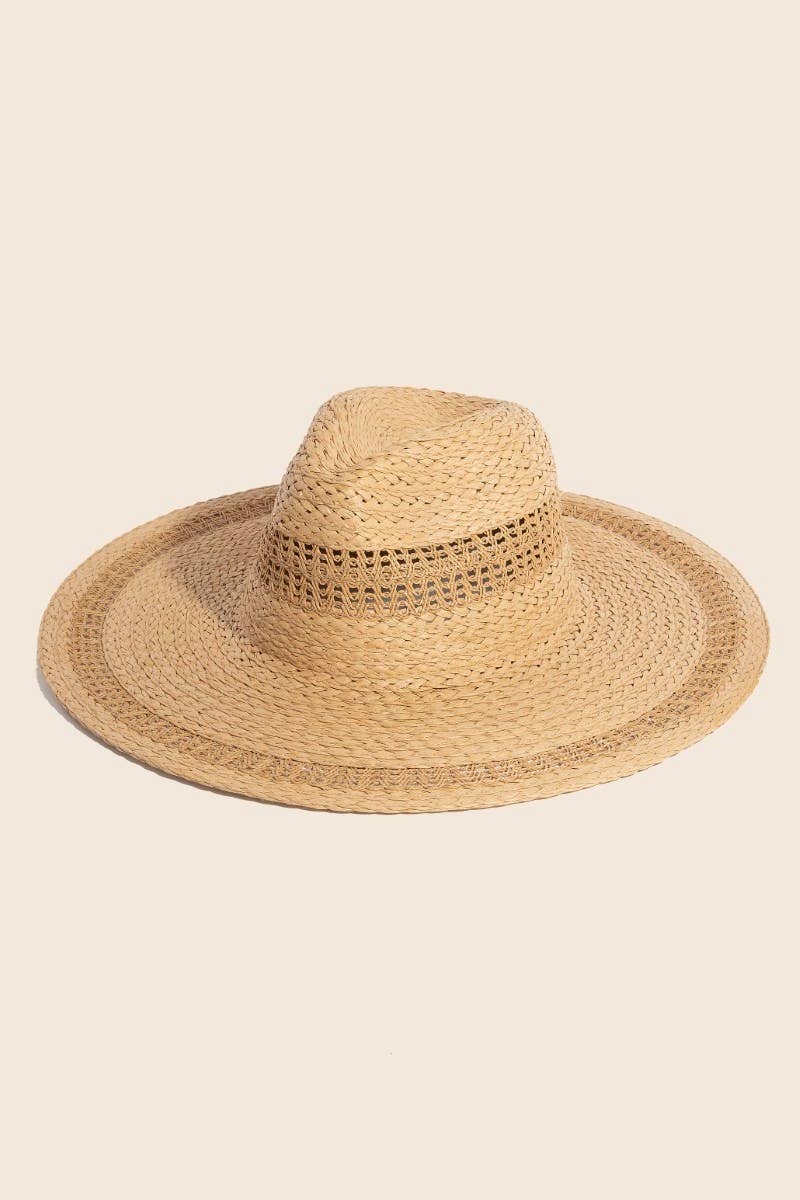 Andie Boho Flat Brim Straw Hat