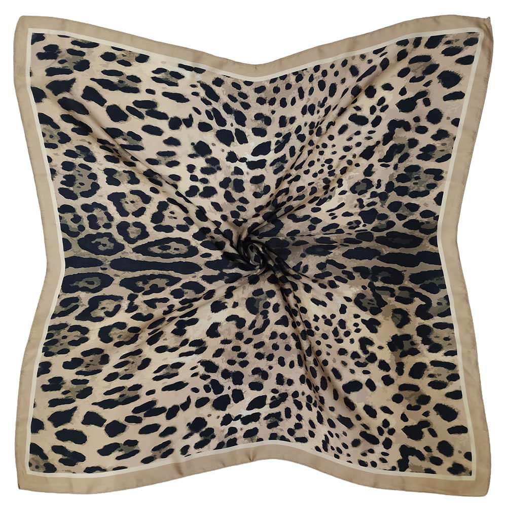 Rita Bold Leopard Print Square Scarf