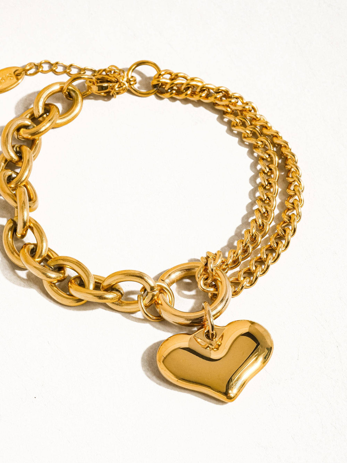 Flânerie by MAIQ Allure 18K Gold Non-Tarnish Heart Chain Bracelet
