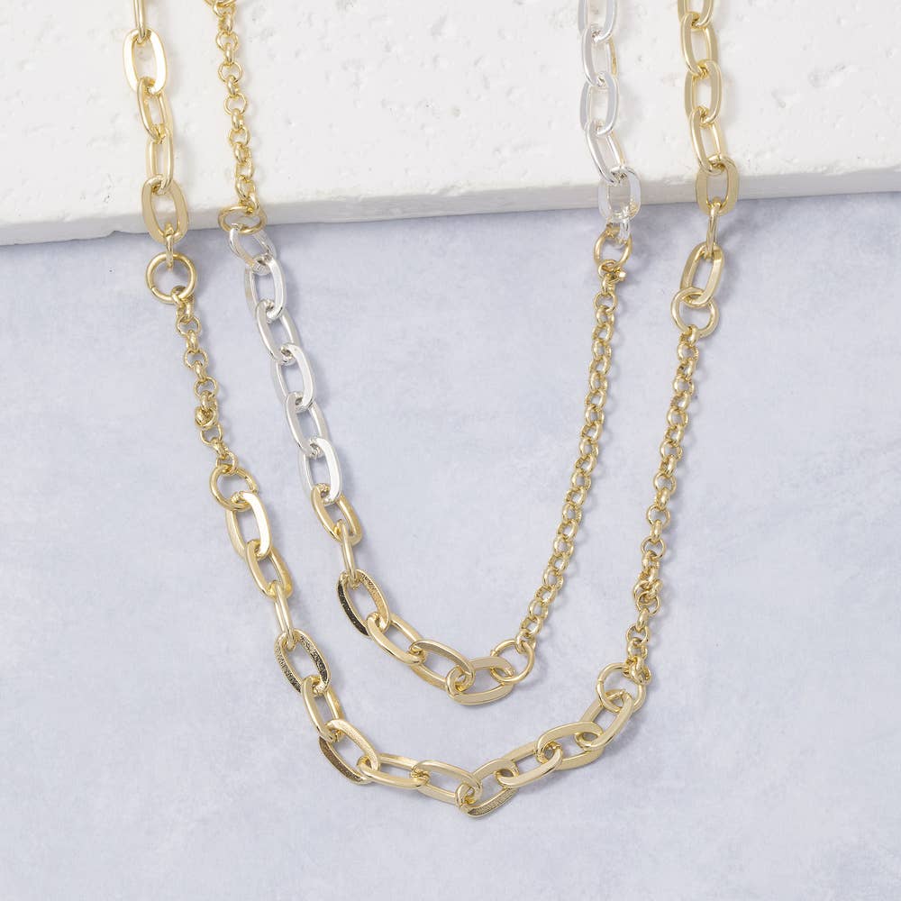 Asha Mixed Link Chain Necklace