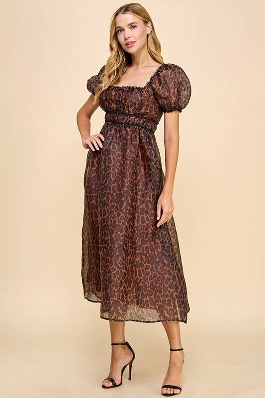 Hannah Animal Print Midi Dress FINAL SALE