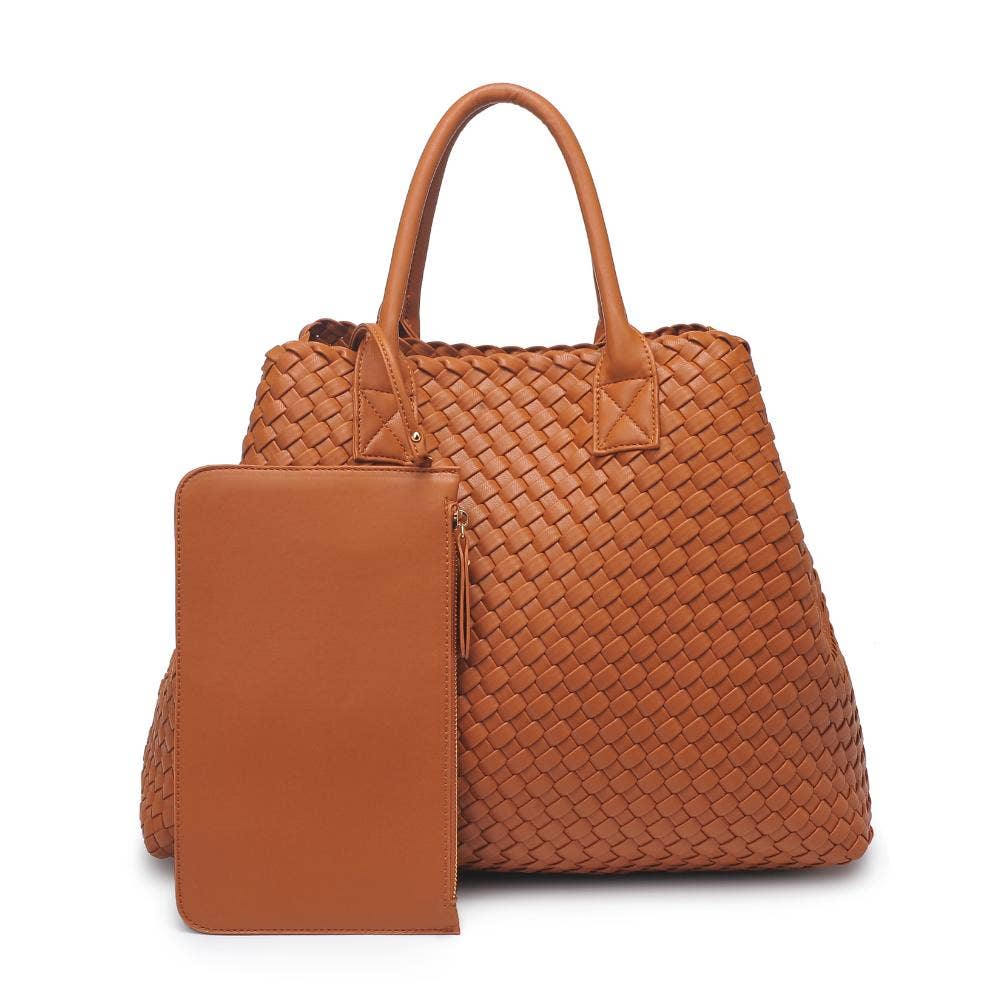 Ithaca Woven Vegan Leather Tote (3 Colors!)