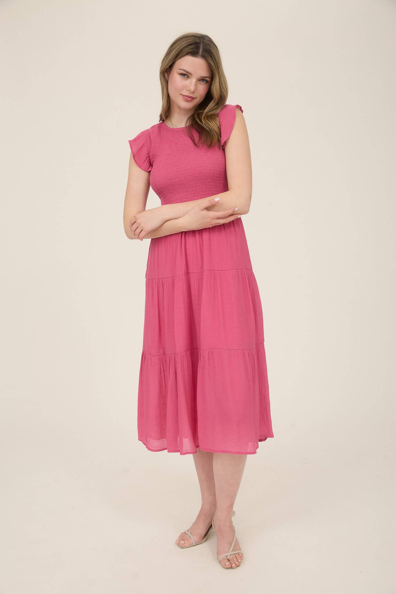 Taressa Smocked Midi Dress PREORDER