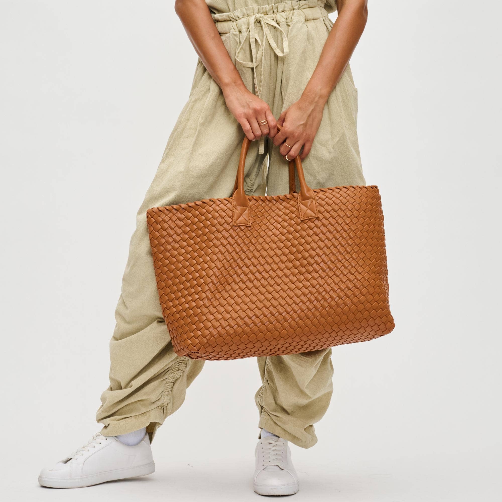 Ithaca Woven Vegan Leather Tote (3 Colors!)
