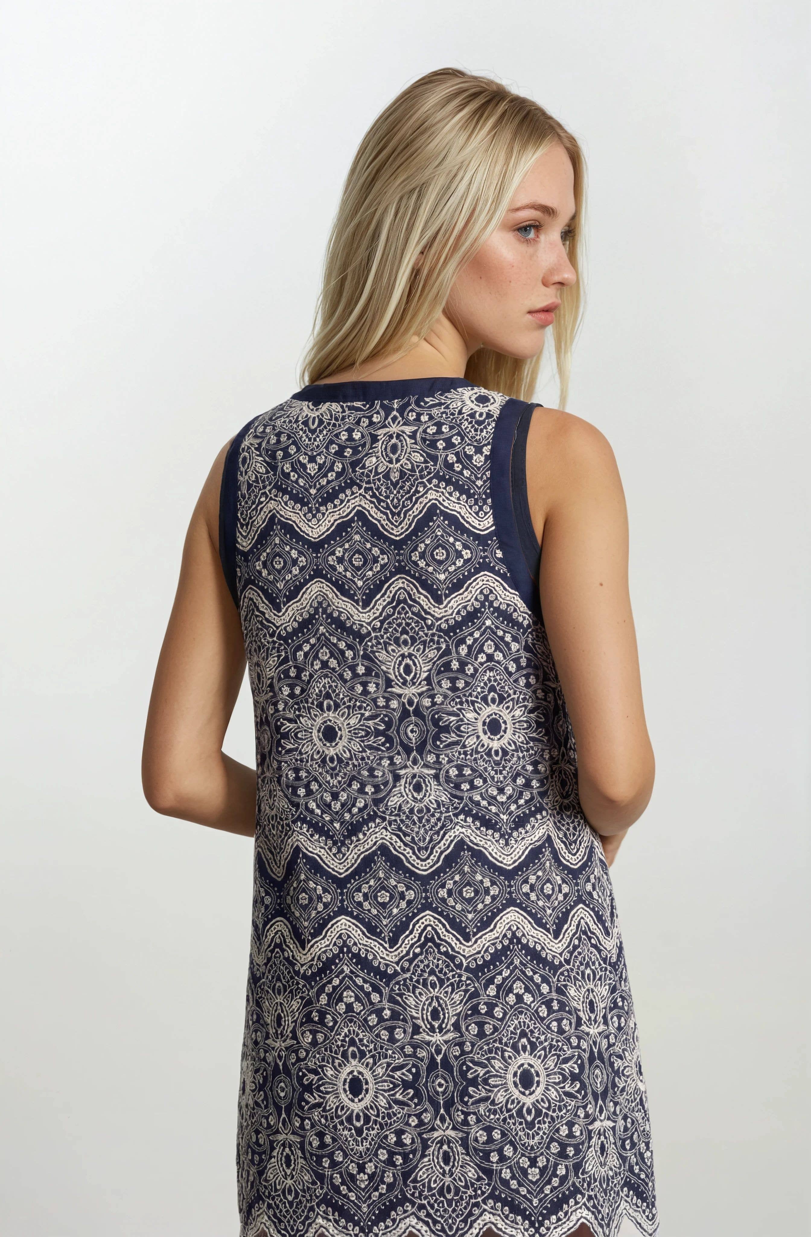 Leighton Embroidered Mini Dress