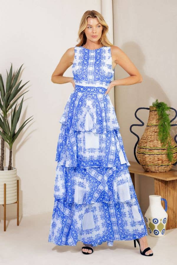 Stiler Print Maxi Dress FINAL SALE