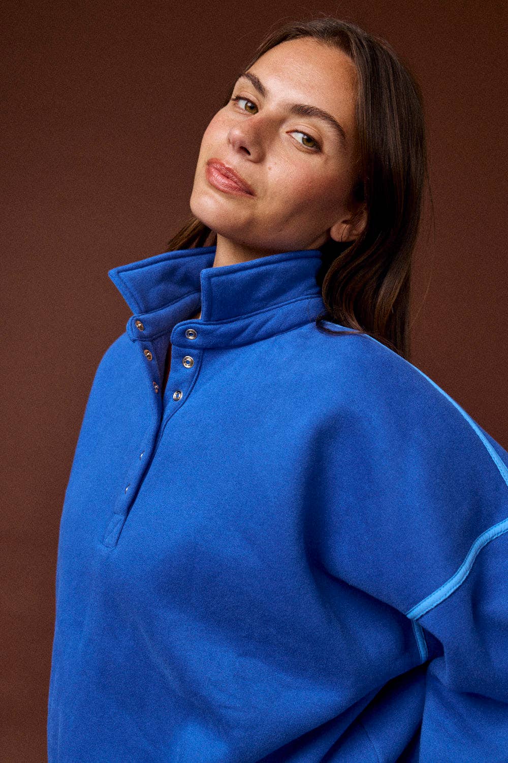 Alexa Contrast Piping Pullover