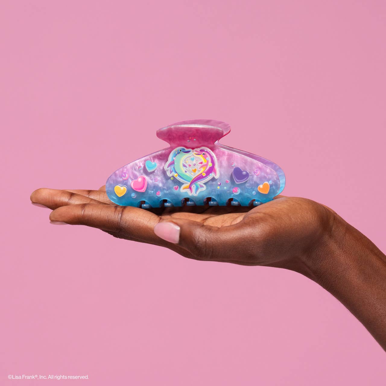 KITSCH Lisa Frank x Kitsch Glitter Claw Clip in Dancing Dolphins™