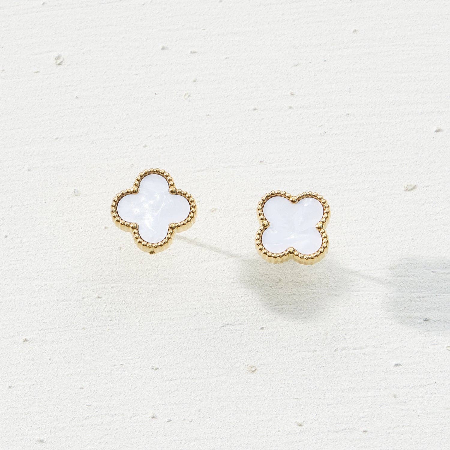 Liah Flower Shaped Gold Stud Earrings