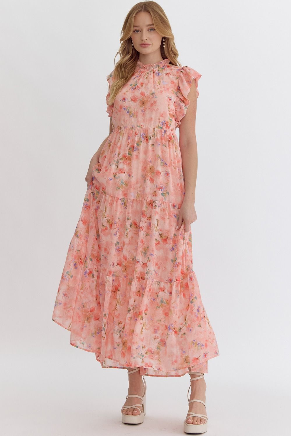 Braxton Floral Flutter Dress PREORDER