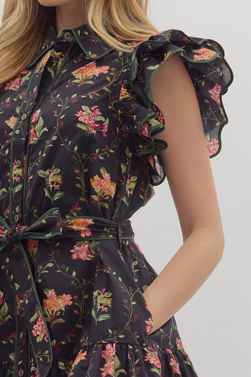 Vaughn Floral Ruffle Mini Dress