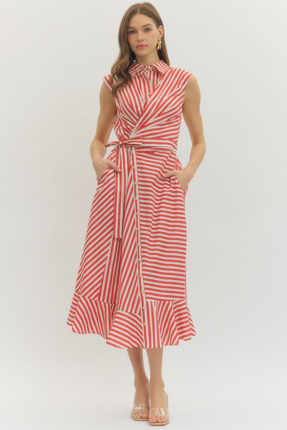 Snider Stripe Midi Dress