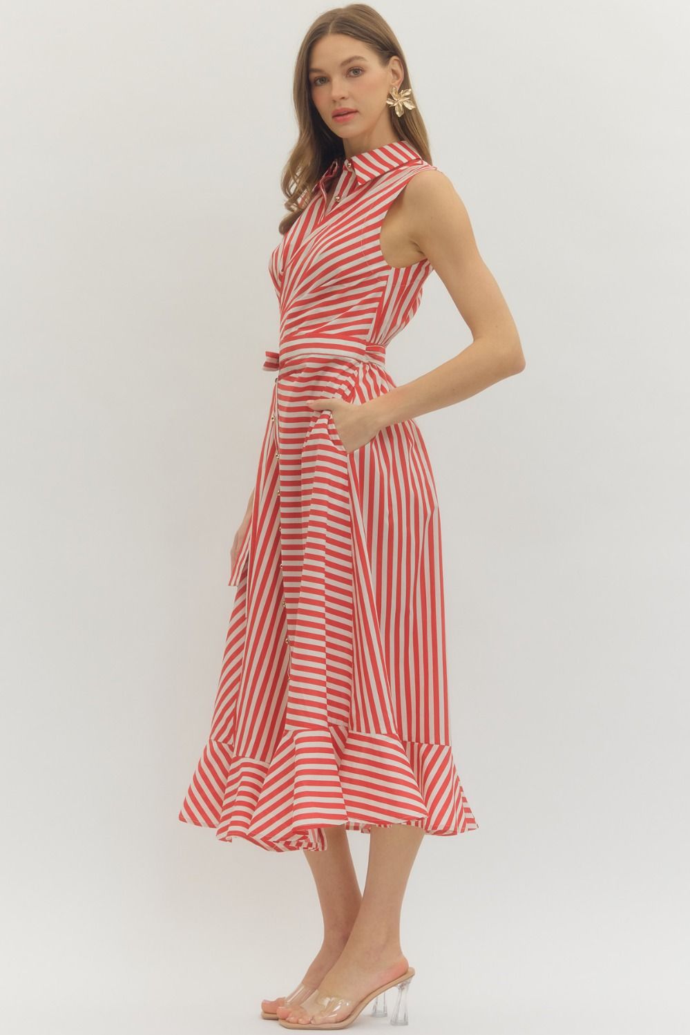 Snider Stripe Midi Dress