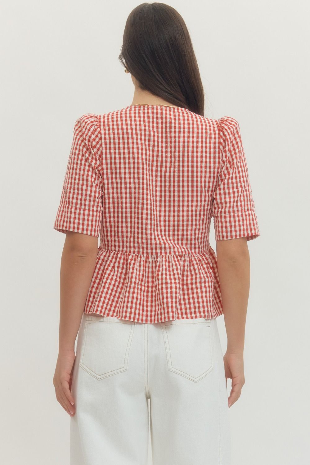 Entro Leighton Gingham Top FINAL SALE