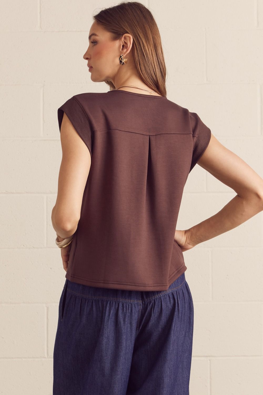 Entro Fernando Knit Brown Tank Top PREORDER
