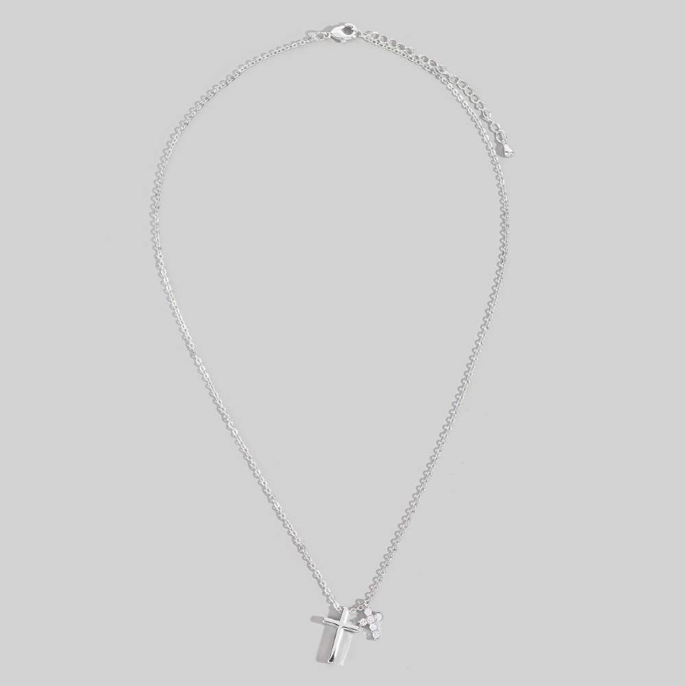 Ruddy Gold Dipped Cross Charms Necklace (2 Colors!)