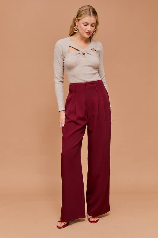 Beau High Waist Wide Leg Pants (2 Colors!) FINAL SALE