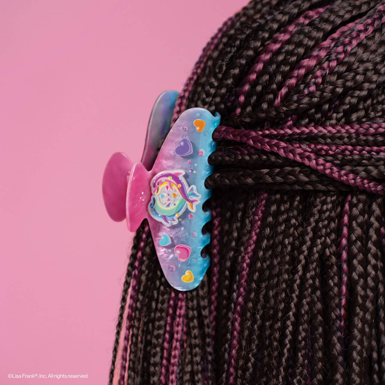 KITSCH Lisa Frank x Kitsch Glitter Claw Clip in Dancing Dolphins™
