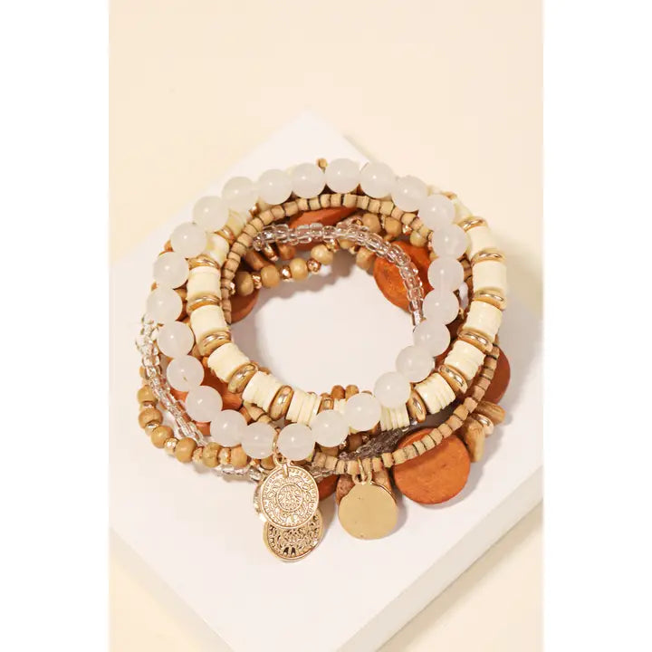 Ritzy Brown Multi Bracelet Set