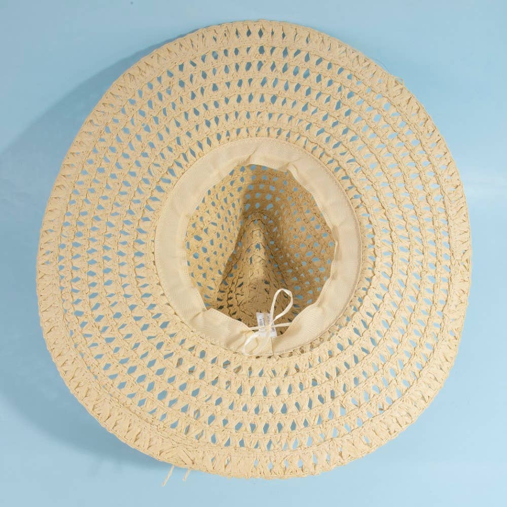 Abbey Straw Braid Floppy Sun Hat