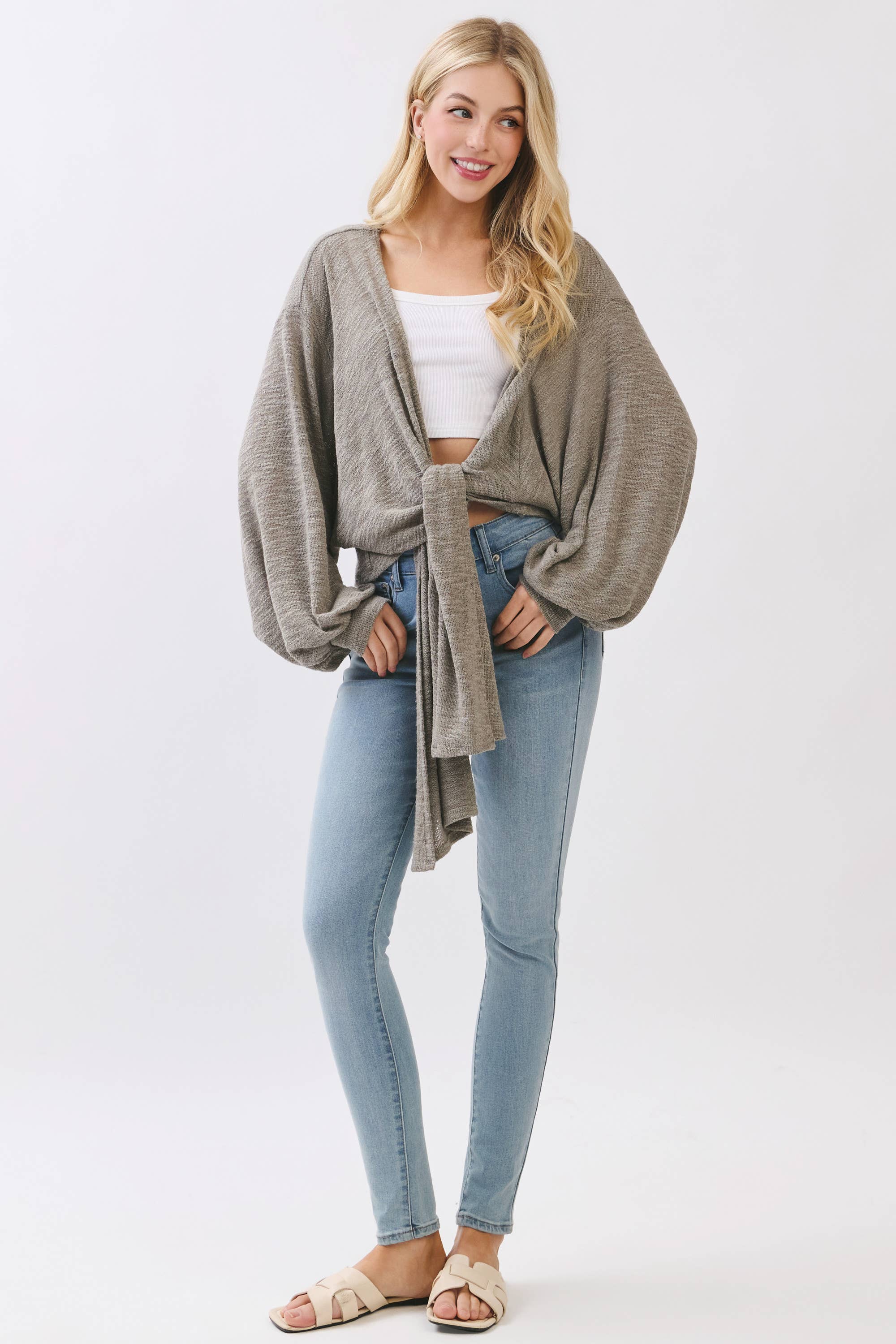 Verona Knit Tie Front Cardigan