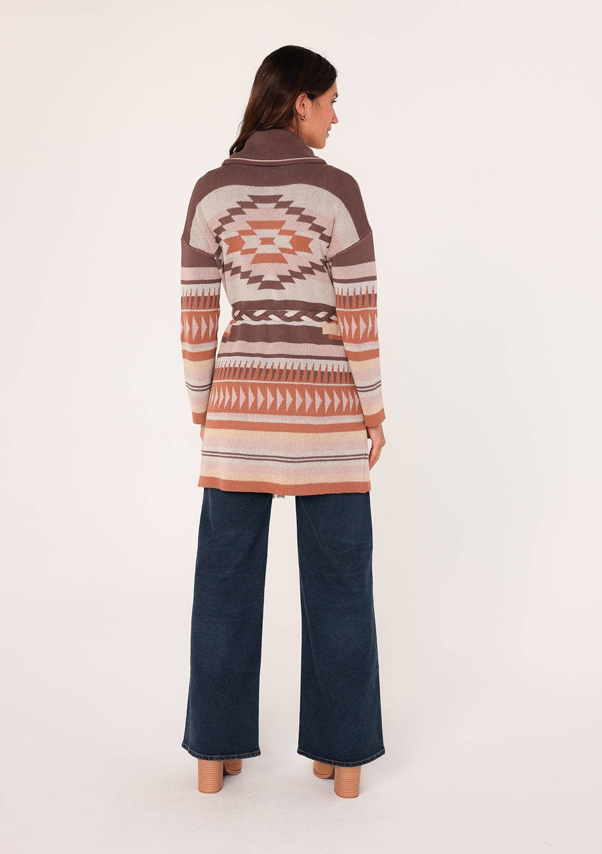 Francis Heritage Jacquard Long Sleeve Wrap Cardigan PREORDER