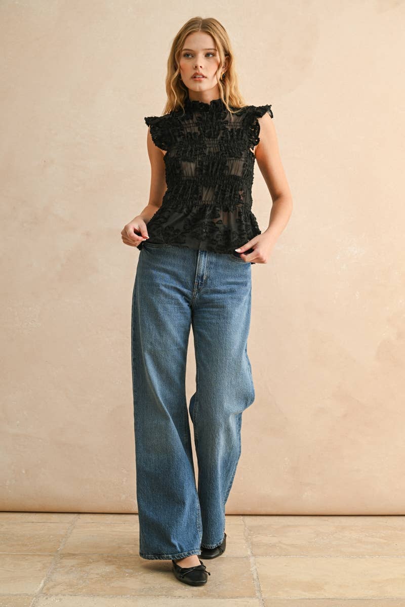 Ester Velvet Lace Top -In stores 10/10!