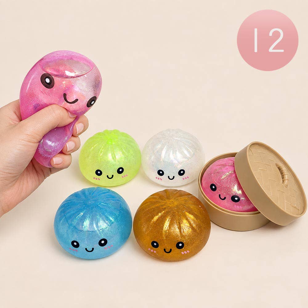 Cute Glitter Dumpling Squishy Stress Relief Ball Toy