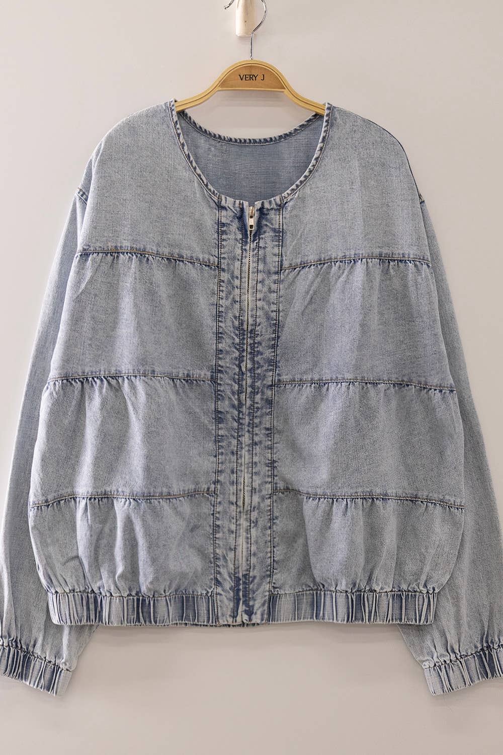 Jonus Tiered Layers Washed Denim Jacket