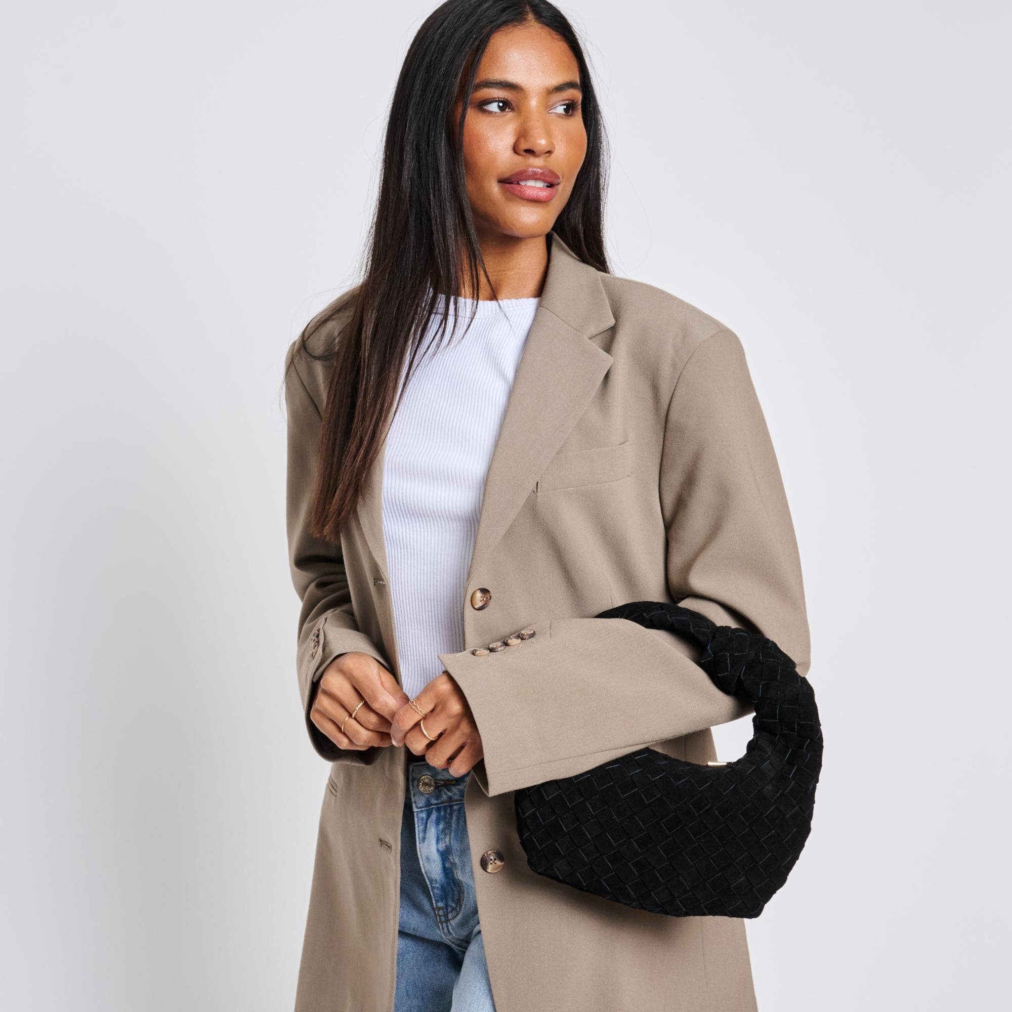Autumn Woven Genuine Suede Leather Clutch (2 Colors!)